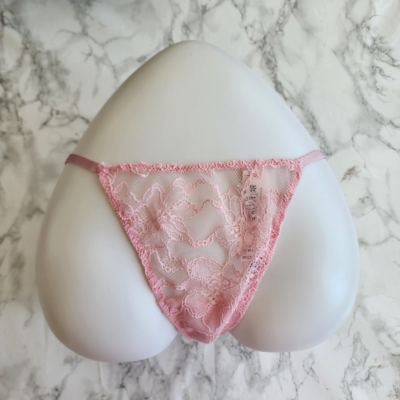Victoria's Secret Lace Pink Corset Top and Bikini Panty | Thong Panty M - Picture 11 of 13